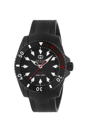 Montre Gucci Dive Automatique Acier Inoxydable Silicone Noir