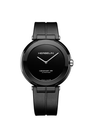 Montre Michel Herbelin Newport Céramique Noir Femme Automatique Silicone Noir