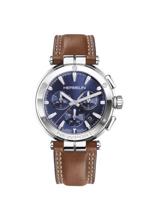 Montre Michel Herbelin Newport Chronographe Quartz Cuir Marron