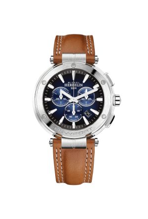Montre Michel Herbelin Newport Chronographe Quartz Cuir Marron