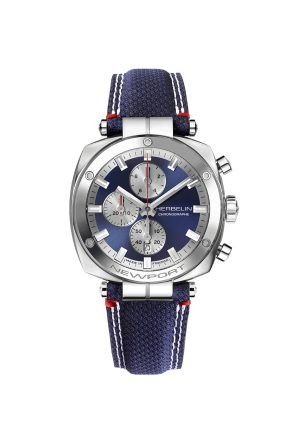 Montre Michel Herbelin Newport Héritage Chronographe Quartz Cuir Bleu
