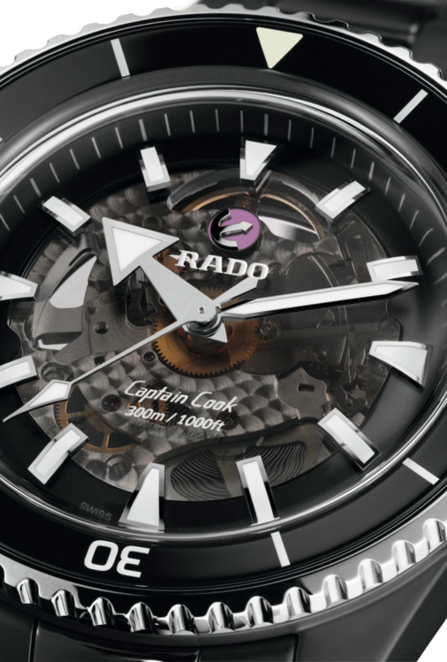 Montre Rado Centrix Quartz Céramique Noir Acier Inoxydable Diamants – Image 2