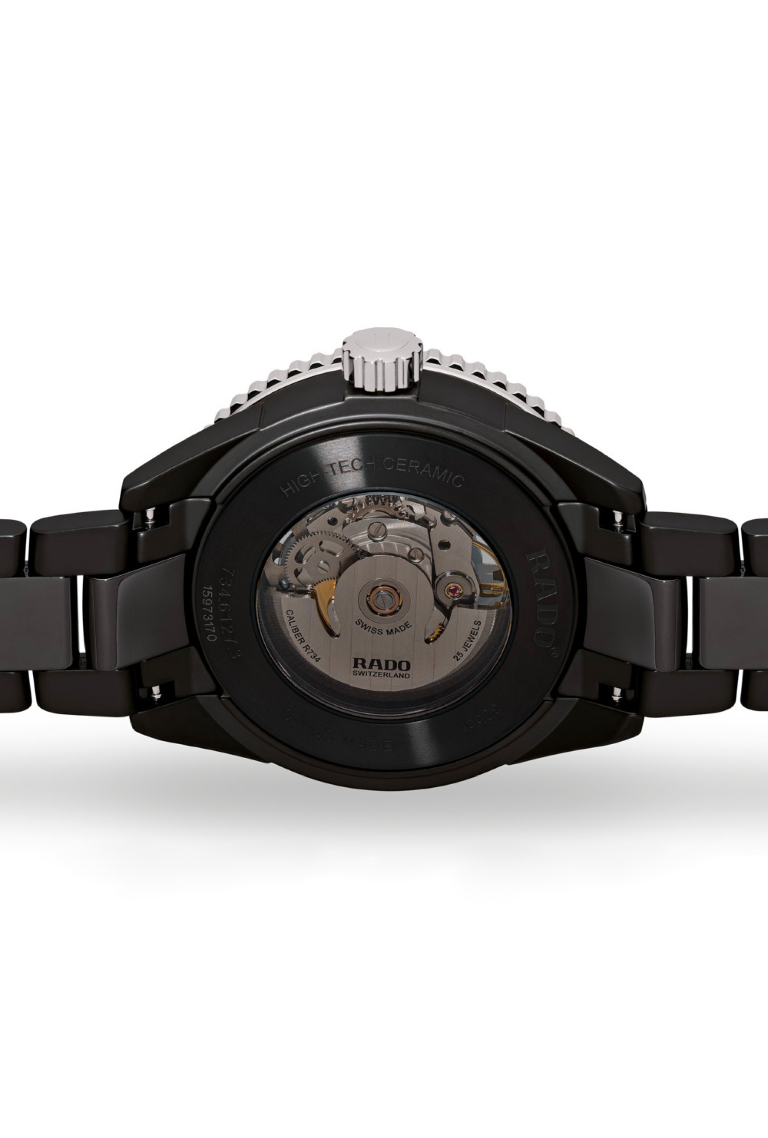Montre Rado Centrix Quartz Céramique Noir Acier Inoxydable Diamants – Image 4