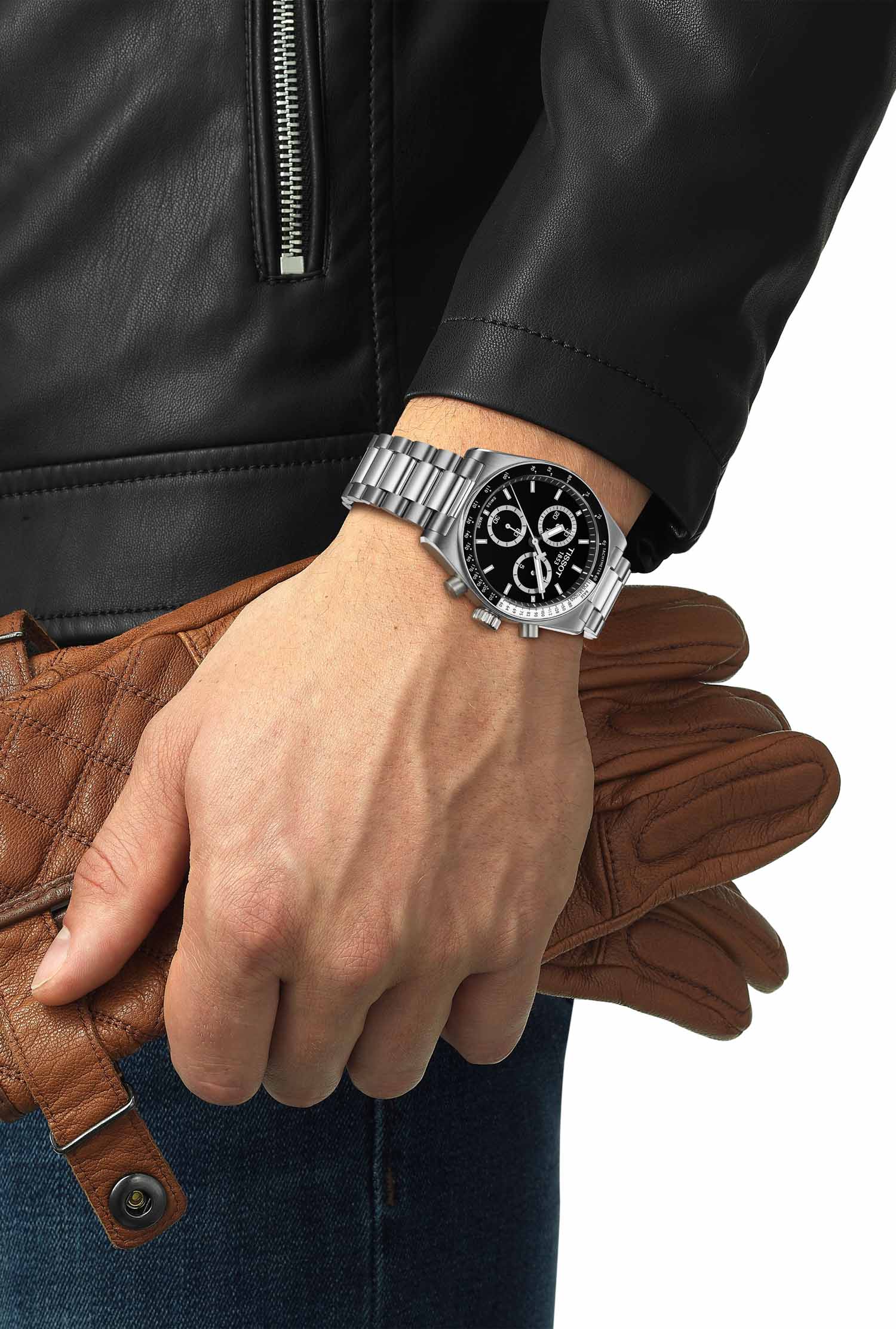 Montre Tissot PR516 Chronographe Homme Quartz Acier Inoxydable – Image 5