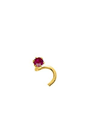 Piercing de nez Rubis Or Jaune 750 millièmes