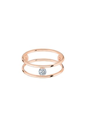 Bague Hula Hoop La Brune & La Blonde Or Rose Diamant