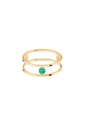 Bague Hula Hoop La Brune & La Blonde Or Jaune Emeraude