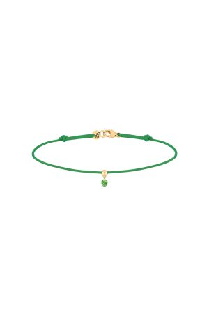 Bracelet cordon La Brune & La Blonde tsavorite