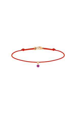 Bracelet cordon rouge La Brune & La Blonde rubis