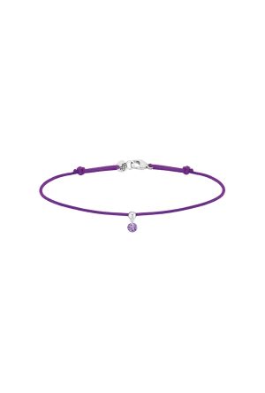 Bracelet cordon violet La Brune & La Blonde Améthyste