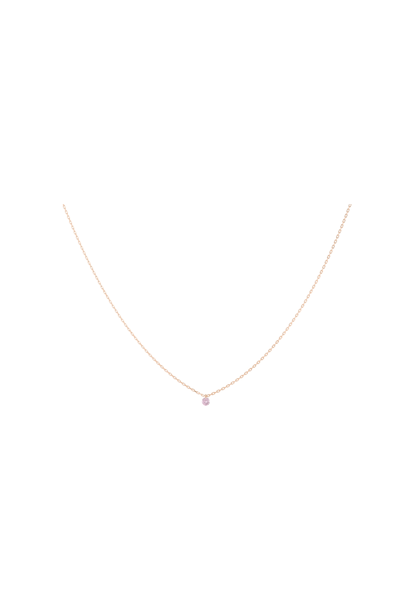 Collier Solitaire La Brune & La Blonde Saphir Rose