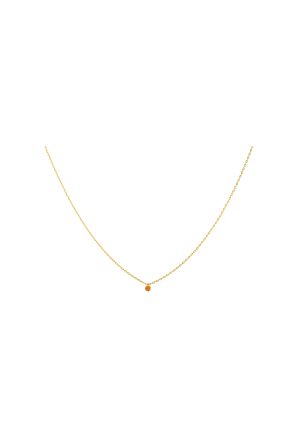 Collier Solitaire La Brune & La Blonde Saphir Orange
