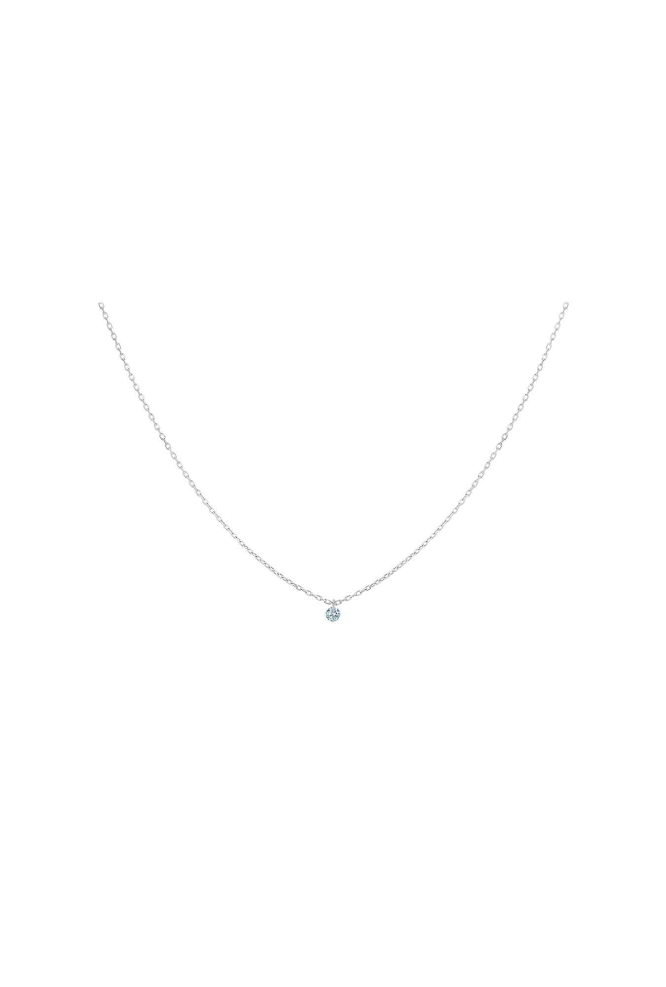 Collier Solitaire La Brune & La Blonde Diamant Or Blanc
