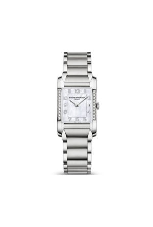 Montre Baume Et Mercier Hampton Acier Inoxydable Nacre Diamants