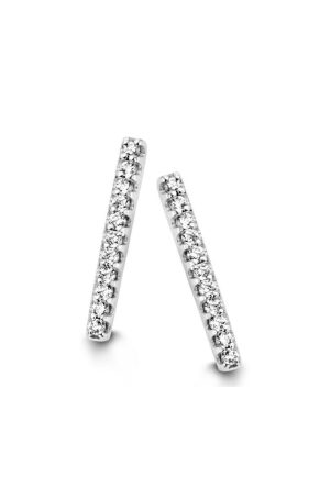 Boucles d'oreilles Ischia basics diamants One More joaillerie or blanc 750 millièmes