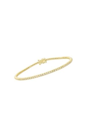 Bracelet rivière diamants or jaune 750 millièmes