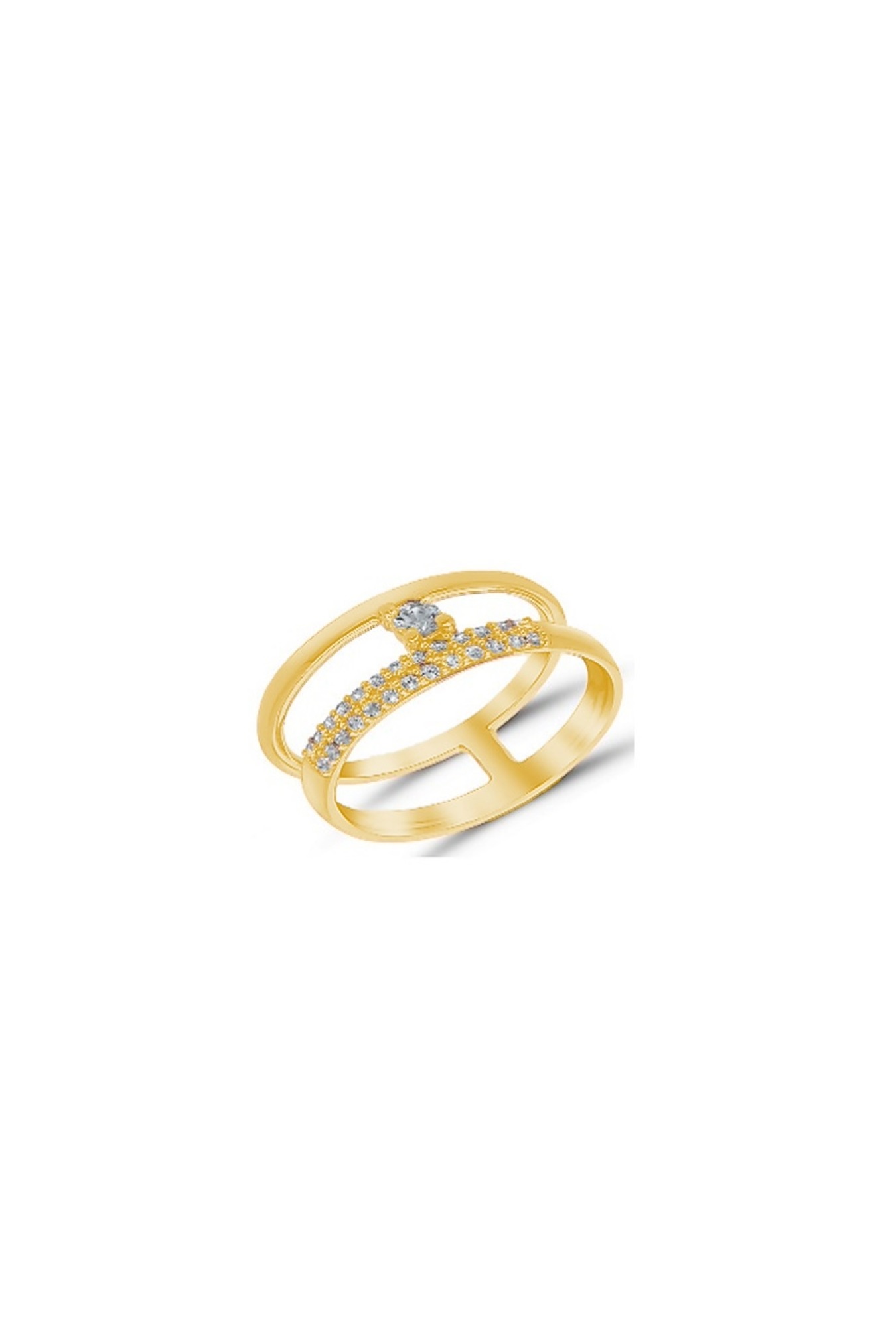 Bague diamants or jaune 750 millièmes