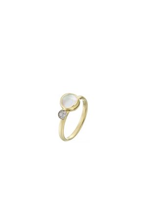 Bague Armillas Diamants et Nacre Or jaune 750 millièmes Chimento